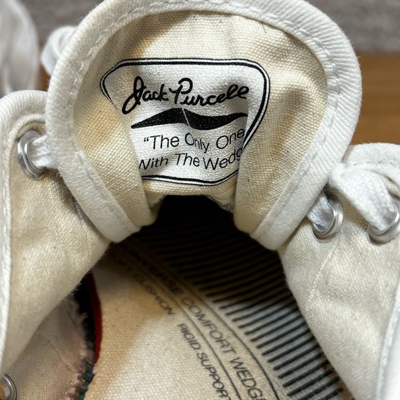 Converse Jack Purcell White Sneakers Women’s Size 8, Low Top Canvas - Picture 7 of 8